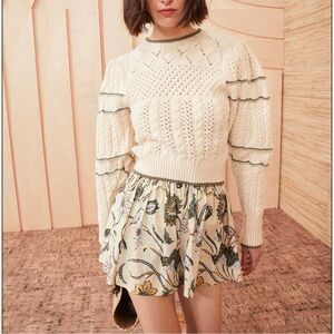 Joleigh Pullover Puff Sleeve Sweater Ivory